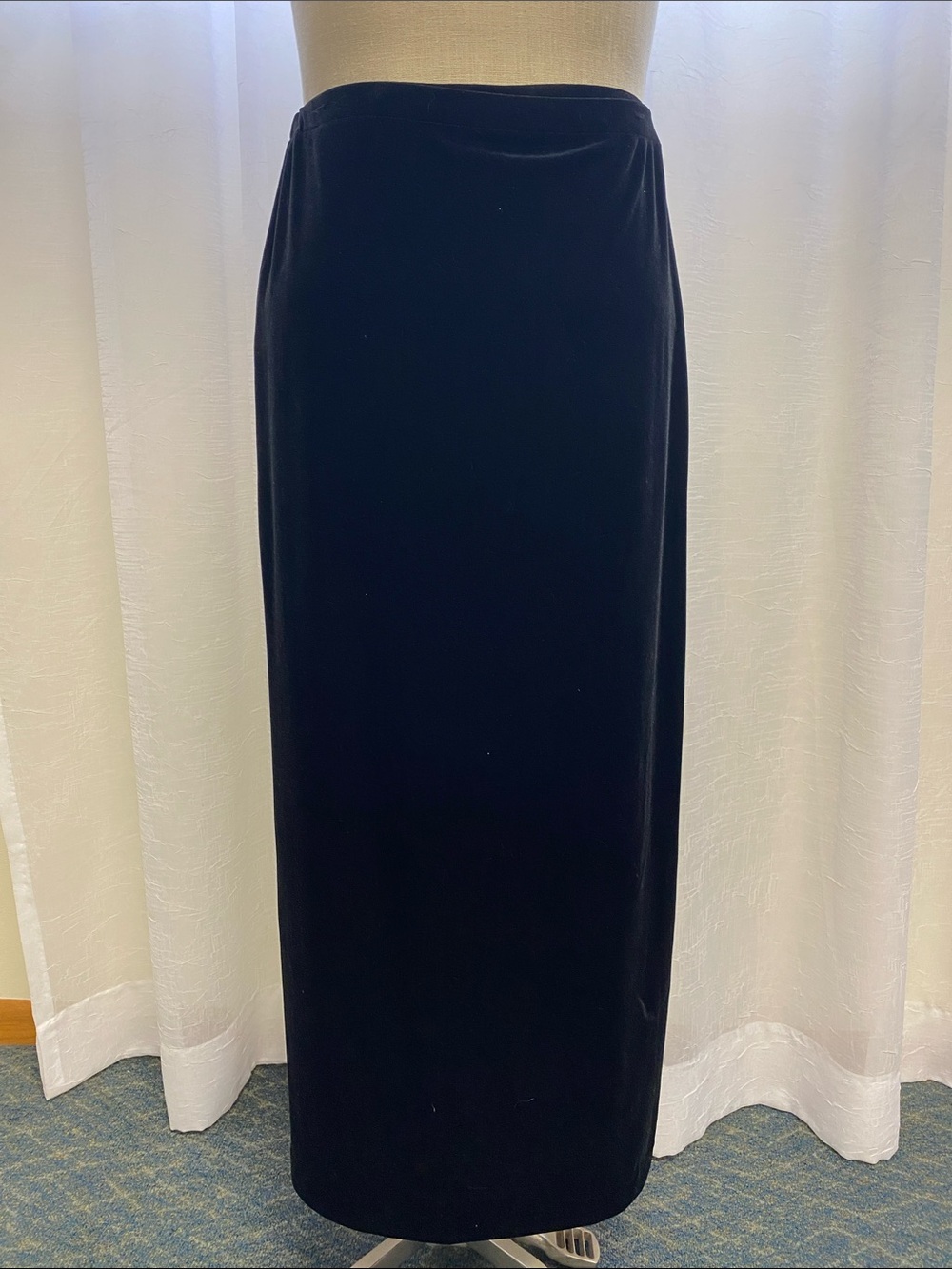 DKNY velvet long skirt, 38” long, size S